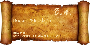 Bucur Adrián névjegykártya